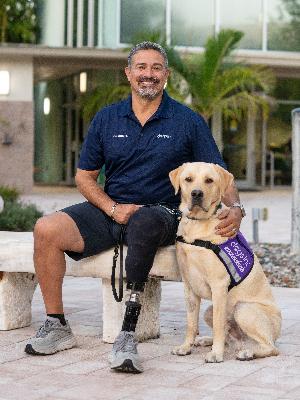 John and service dog Randall